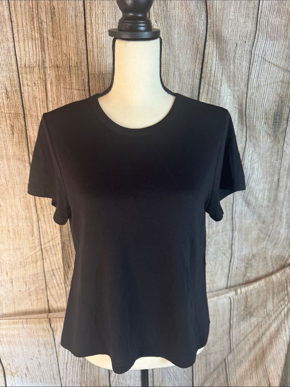 White House Black Market Black Short Sleeve Crew Tee